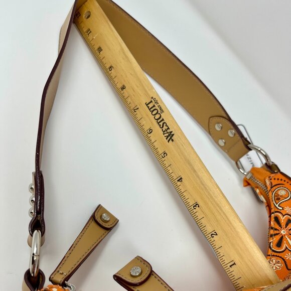 Isaac Mizrahi  East West Shoulder Bag  Bandanna  Paisley Print & Dust Bag - Picture 16 of 16